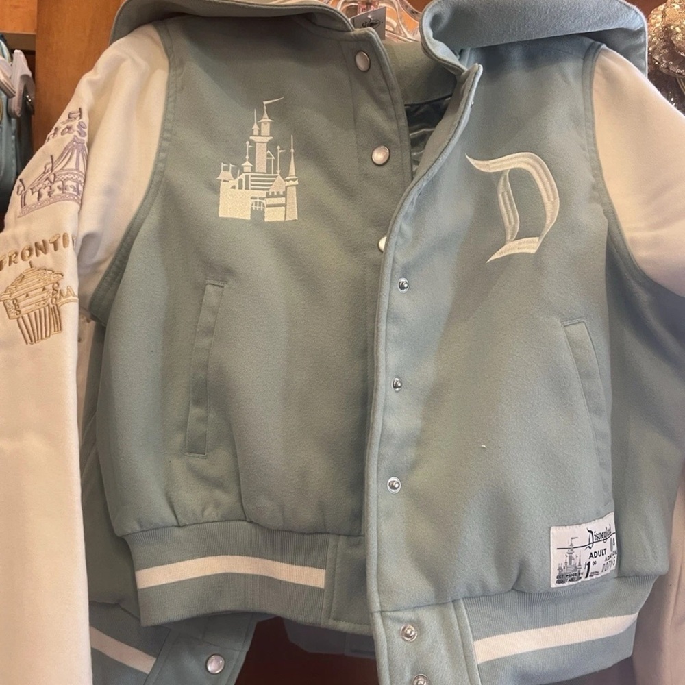 Woman’s Disney Castle Varsity Jacket - Green and White